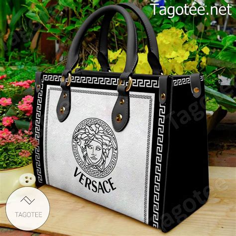 versace collection black purse|Versace black and white purse.